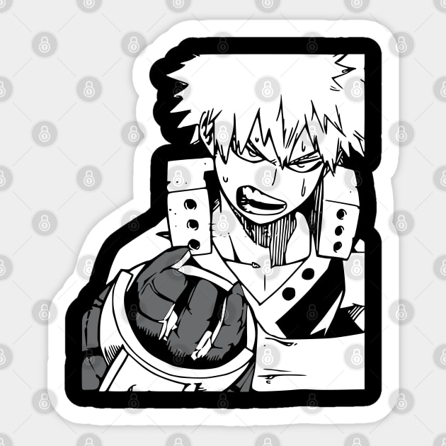 Bakugo Anime Fanart Sticker by Planet of Tees